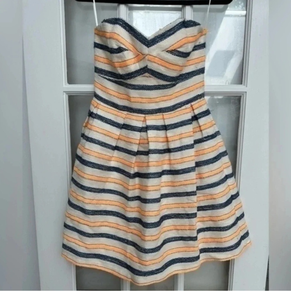 Anthropologie Hutch Striped Strapless Dress
